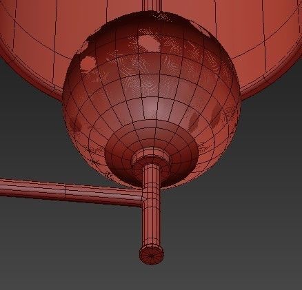 Latitude Aged Brass Chandelier 3D model_4