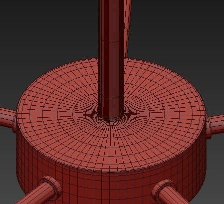 Latitude Aged Brass Chandelier 3D model_6