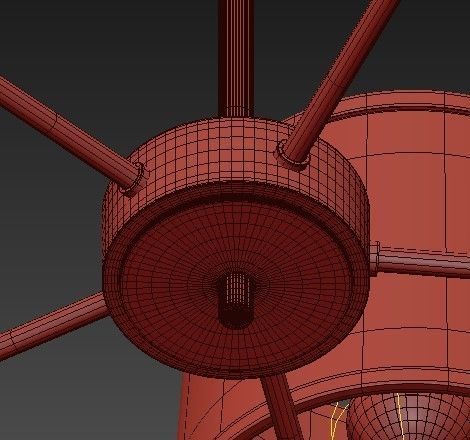 Latitude Aged Brass Chandelier 3D model_5