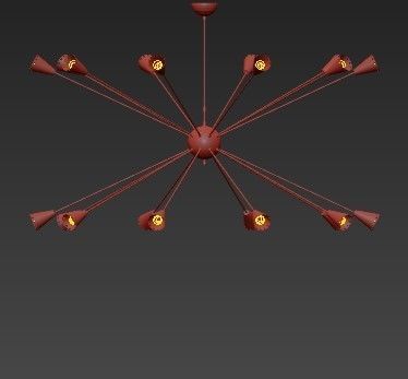 Stilnovo Ankargrand LBC076BLK Chandelier 3D model_1