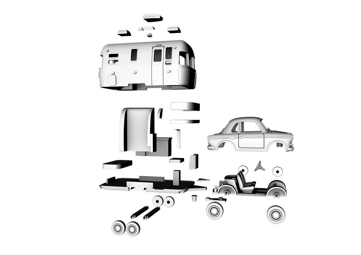 Airstream Trailer and Towing Vehicle 3D print model_6