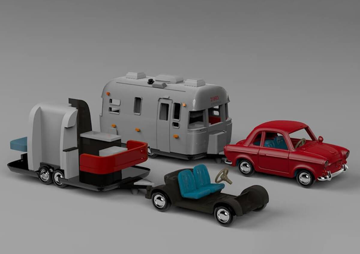 Airstream Trailer and Towing Vehicle 3D print model_7