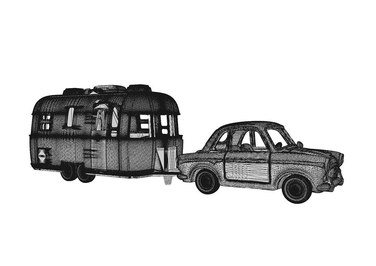 Airstream Trailer and Towing Vehicle 3D print model_5