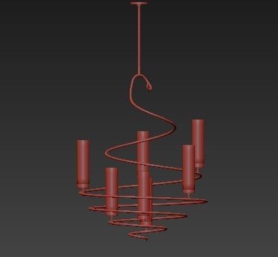 Seriph Spiral Chandelier 3D model_2