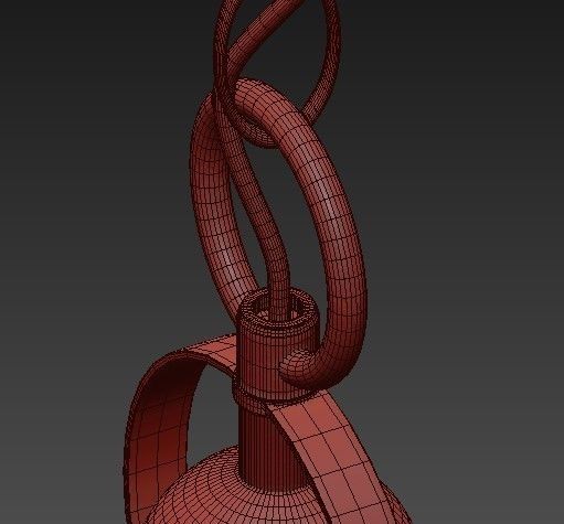 Cerchi light chandelier in chrome with shades 3D model_5