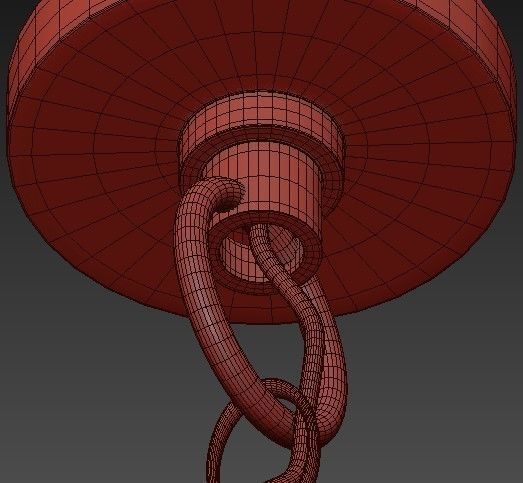 Cerchi light chandelier in chrome with shades 3D model_9