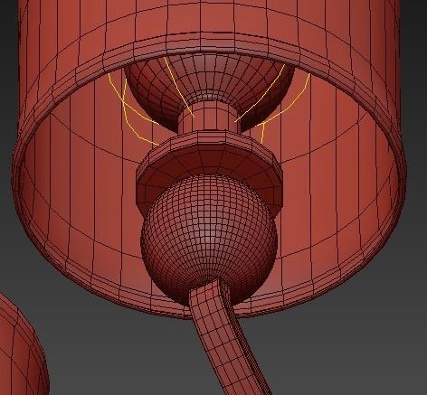 Cerchi light chandelier in chrome with shades 3D model_8