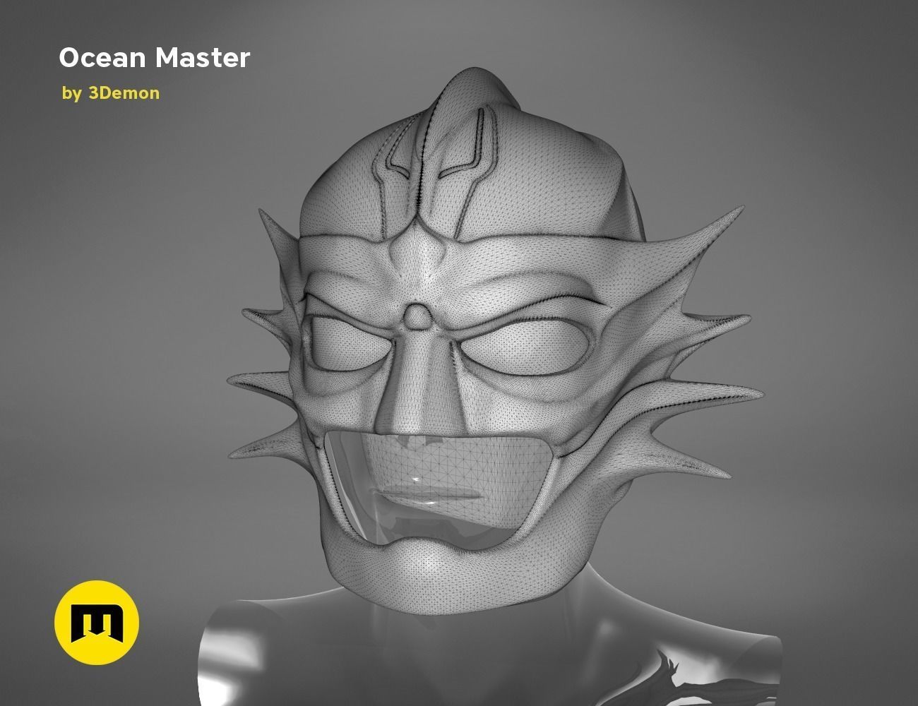 Ocean Master King Orm Helmet 3D print model_15
