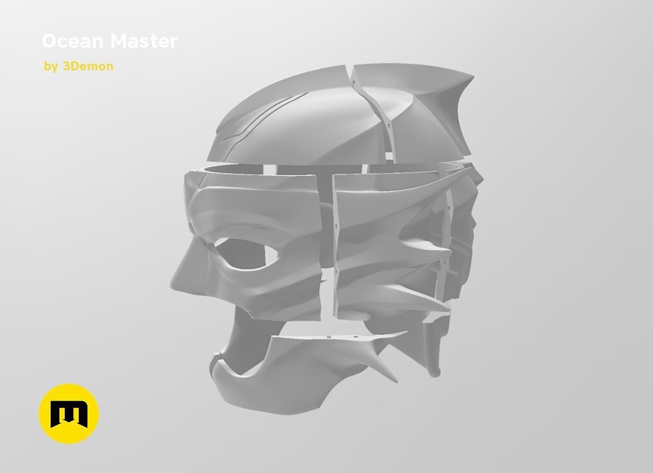 Ocean Master King Orm Helmet 3D print model_3
