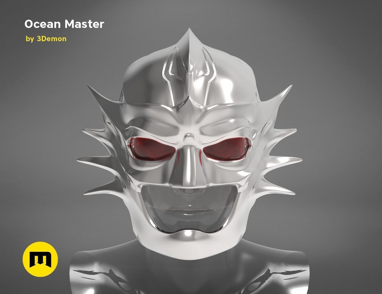 Ocean Master King Orm Helmet 3D print model_9