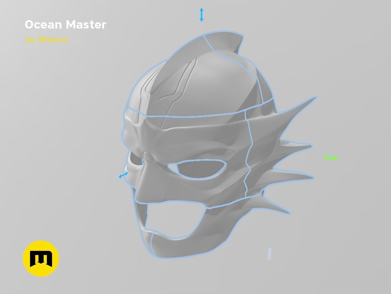 Ocean Master King Orm Helmet 3D print model_6