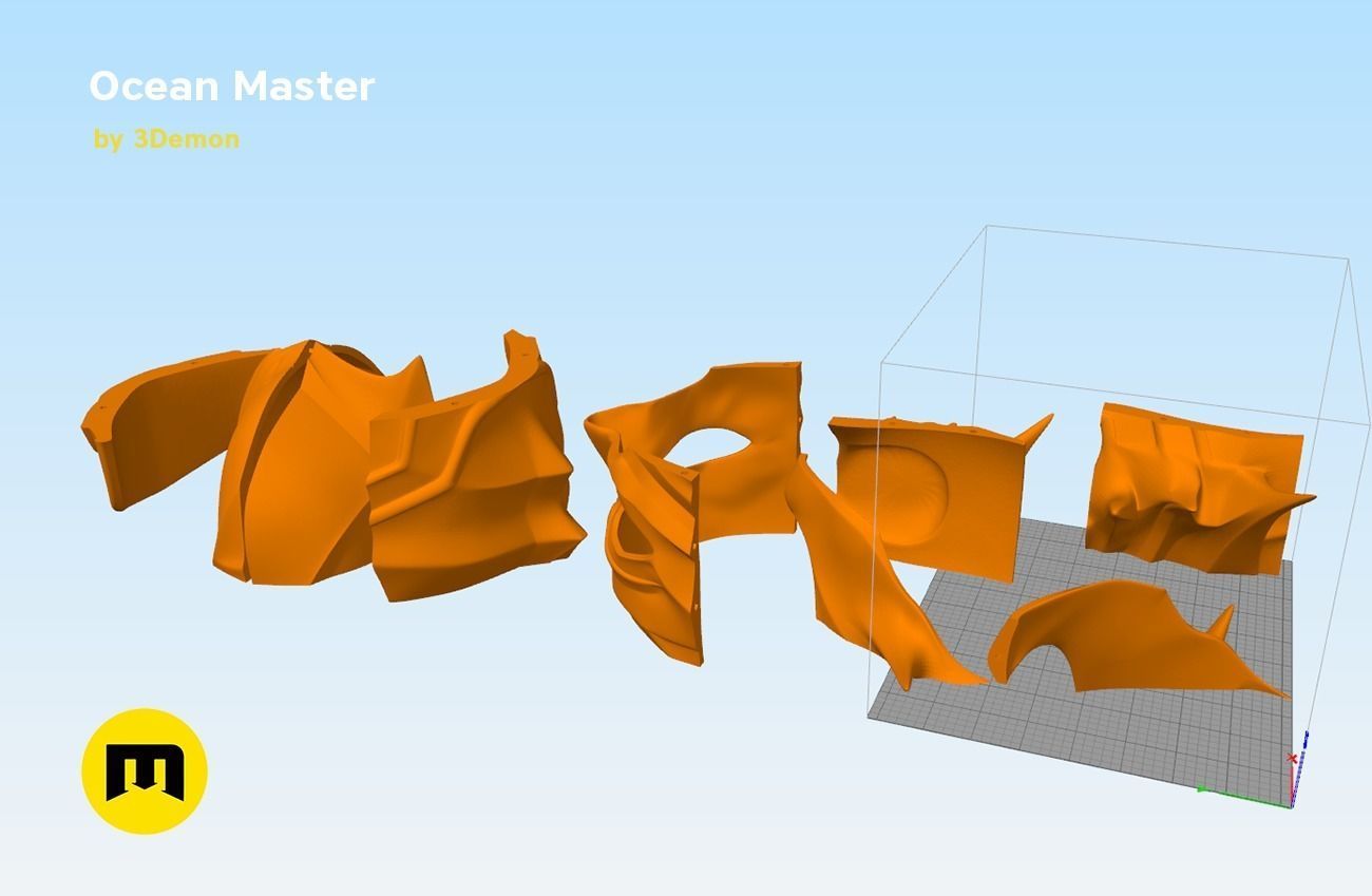 Ocean Master King Orm Helmet 3D print model_8