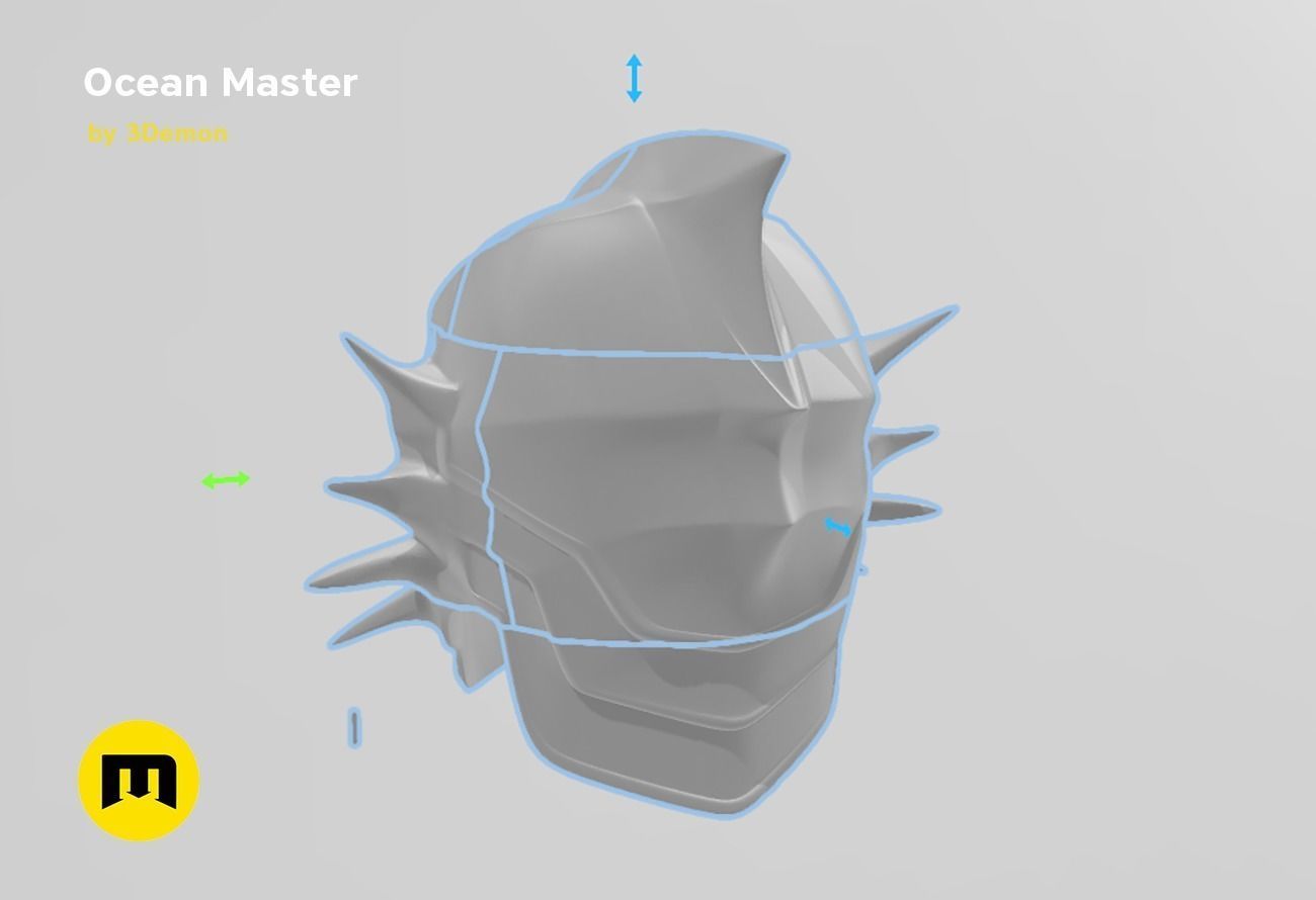 Ocean Master King Orm Helmet 3D print model_5