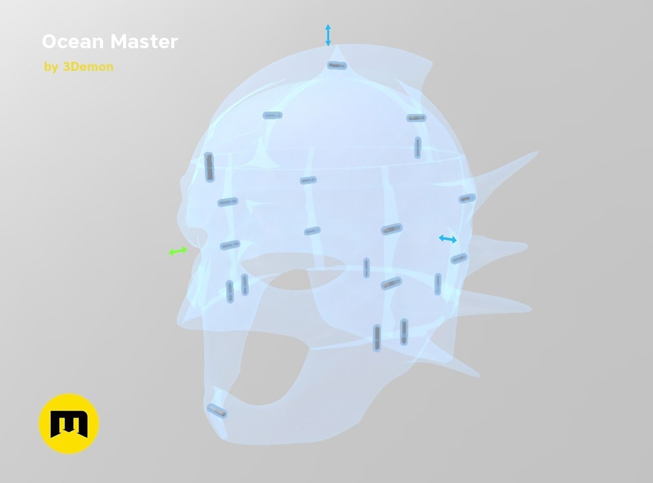 Ocean Master King Orm Helmet 3D print model_4