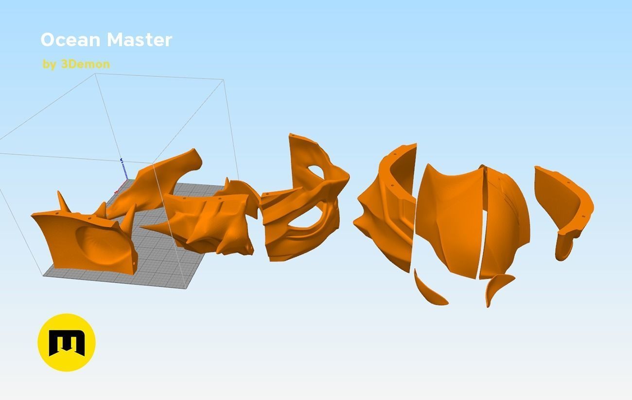 Ocean Master King Orm Helmet 3D print model_7