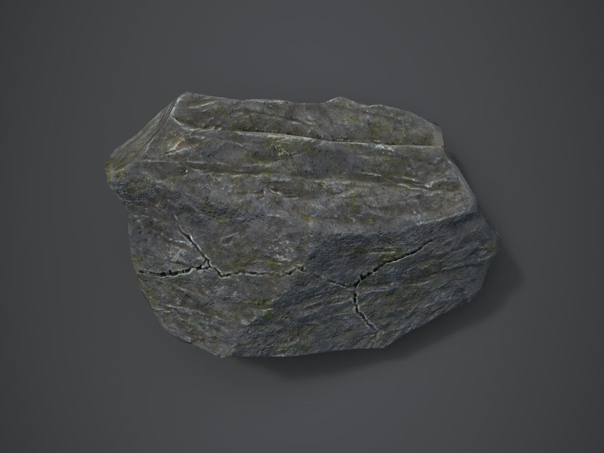 Rock formation 8 Low-poly 3D model_2