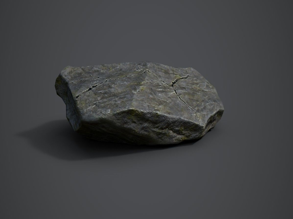 Rock formation 8 Low-poly 3D model_1