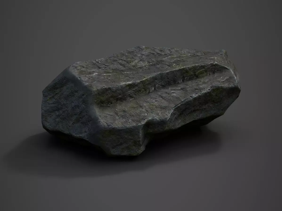 Rock formation 8 Low-poly 3D model_0