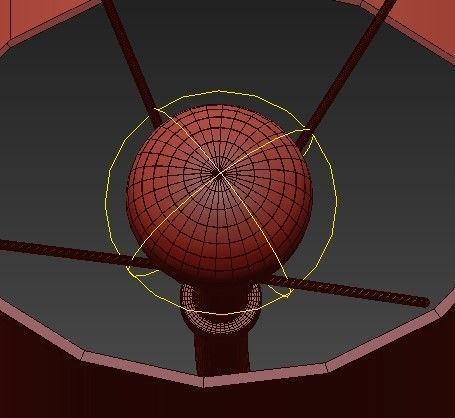 Juniper 8 lt Chandelier Gold Leaf 3D model_7