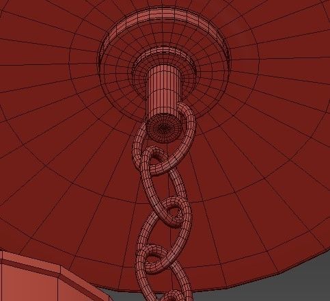 Juniper 8 lt Chandelier Gold Leaf 3D model_3