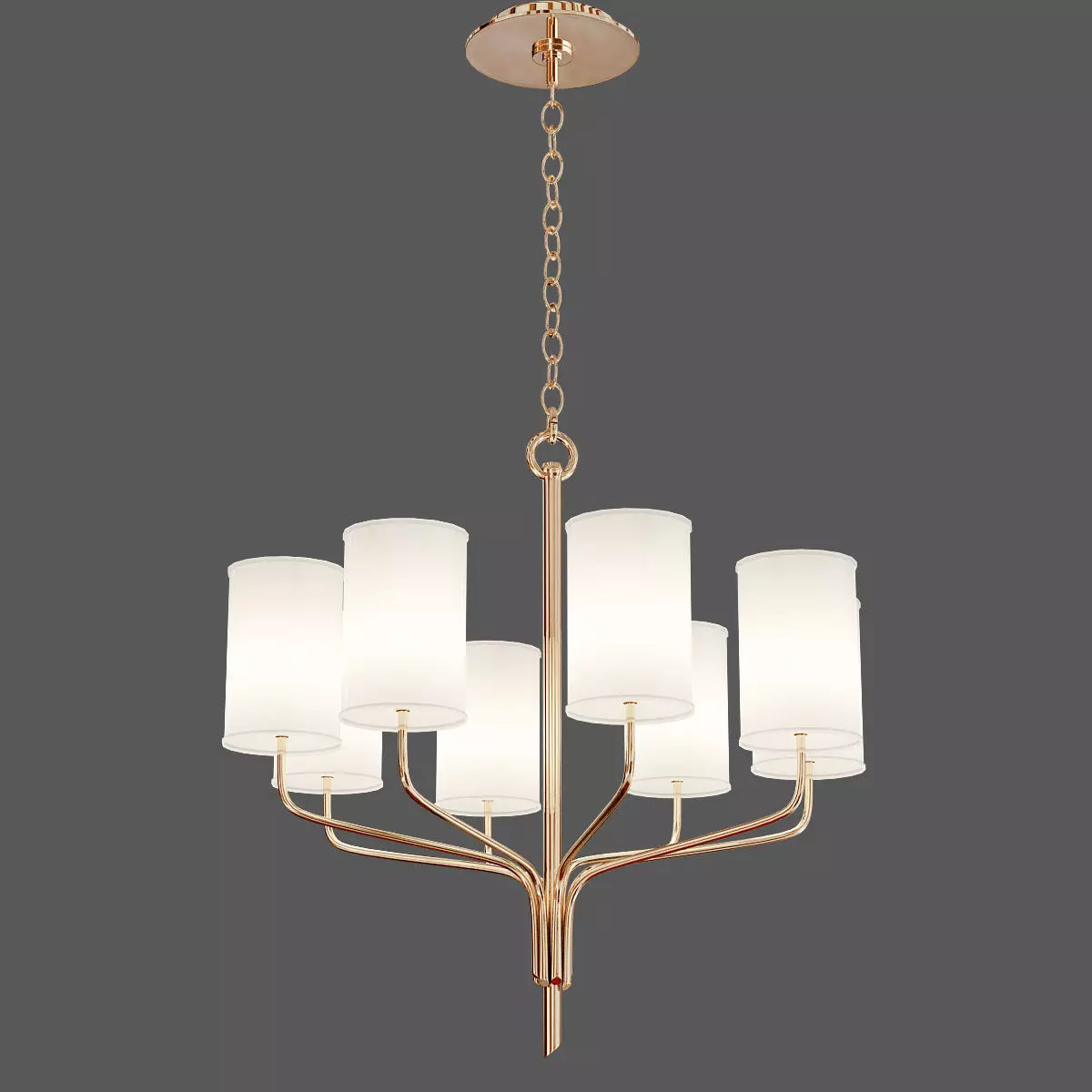 Juniper 8 lt Chandelier Gold Leaf 3D model_0