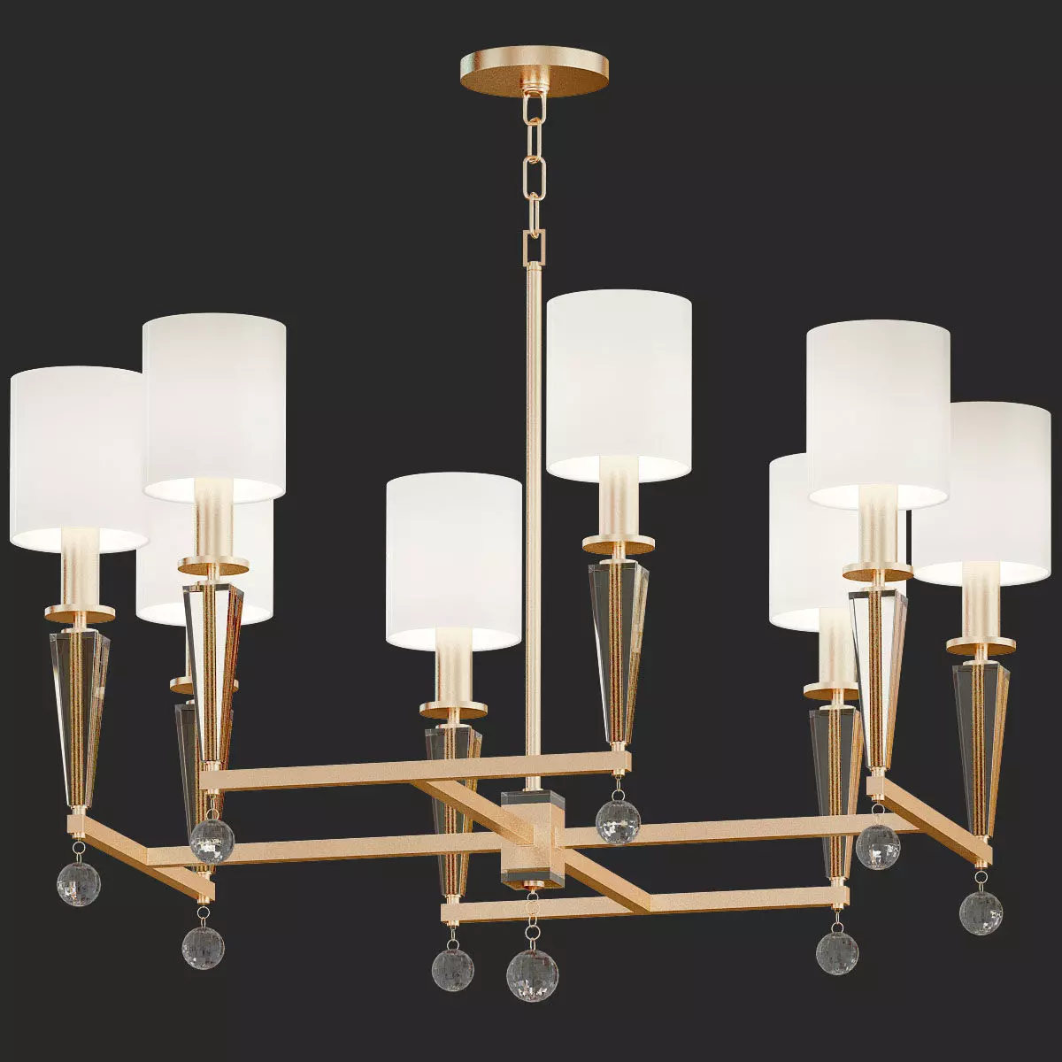 Chandeliers 8 Light Fixtures 3D model