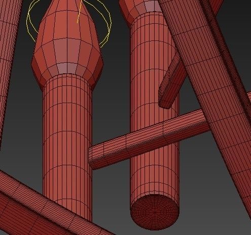 Euclid Chandelier Spanish Bronze 3D model_6