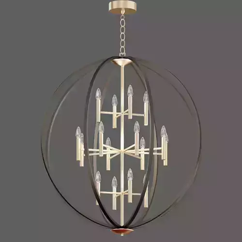 Euclid Chandelier Spanish Bronze