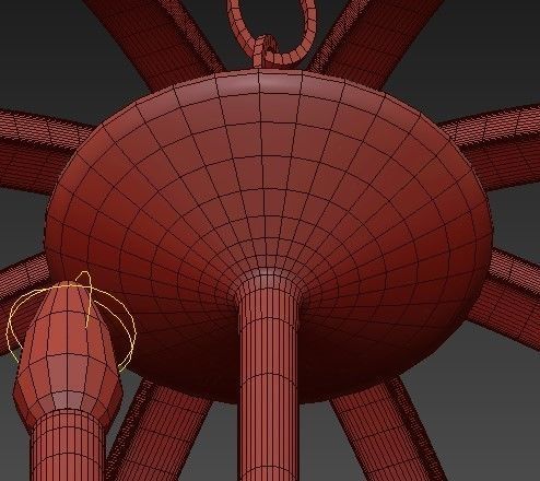 Euclid Chandelier Spanish Bronze 3D model_4