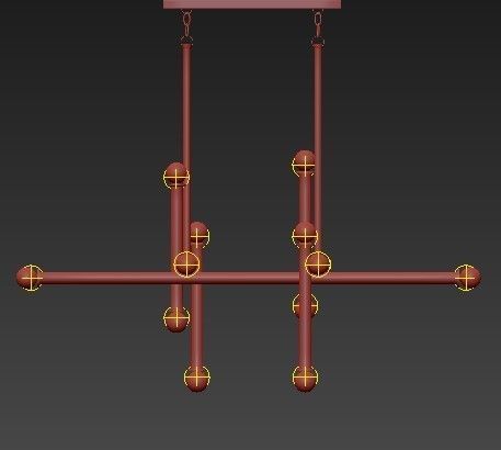 Jonathan Adler Milano 16 Light Chandelier 3D model_1