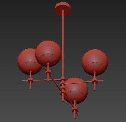 Four Hands Shayli Chandelier 3D model_4
