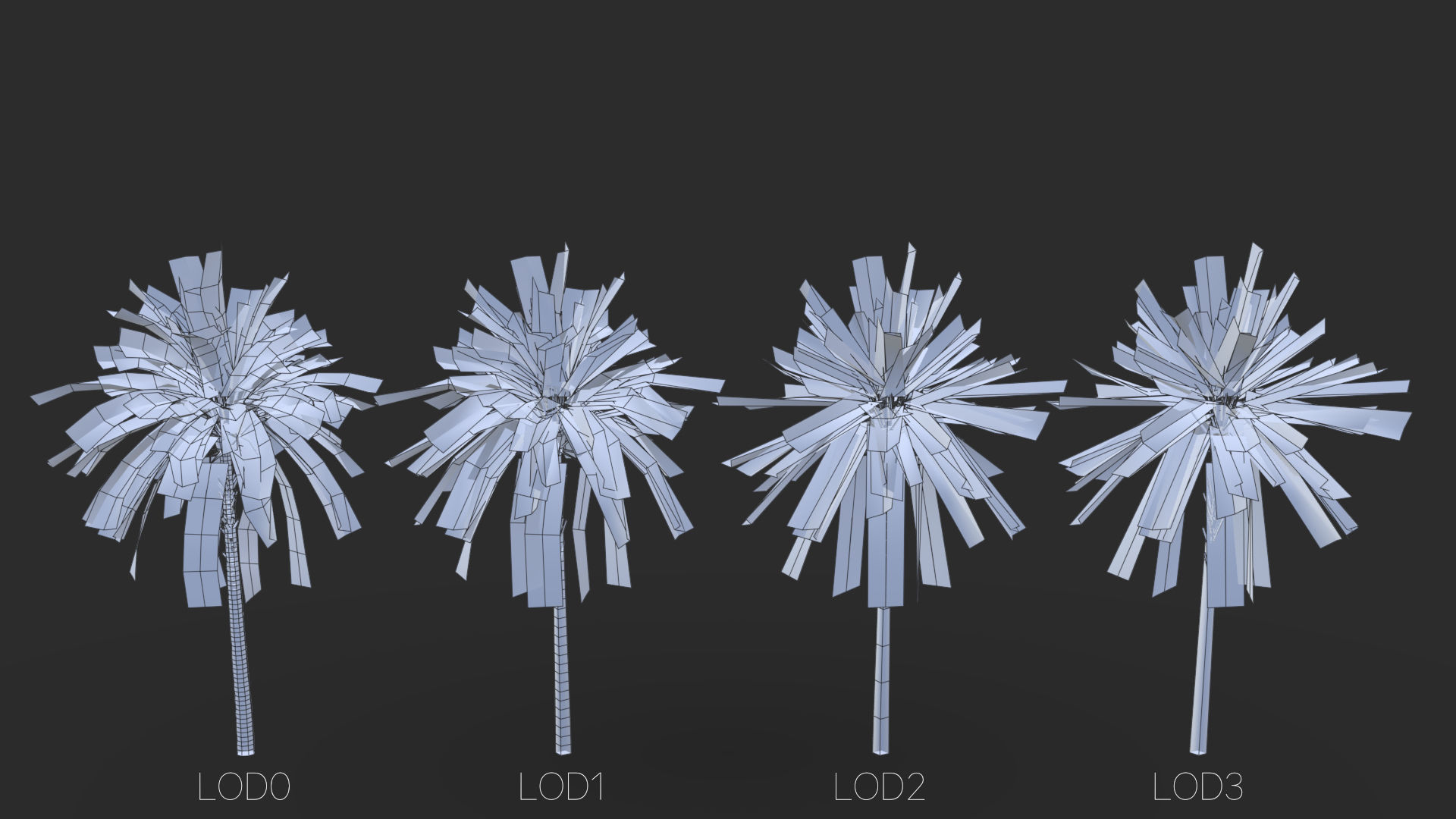 Phoenix Dactylifera Palm Tree Low-poly 3D model_20