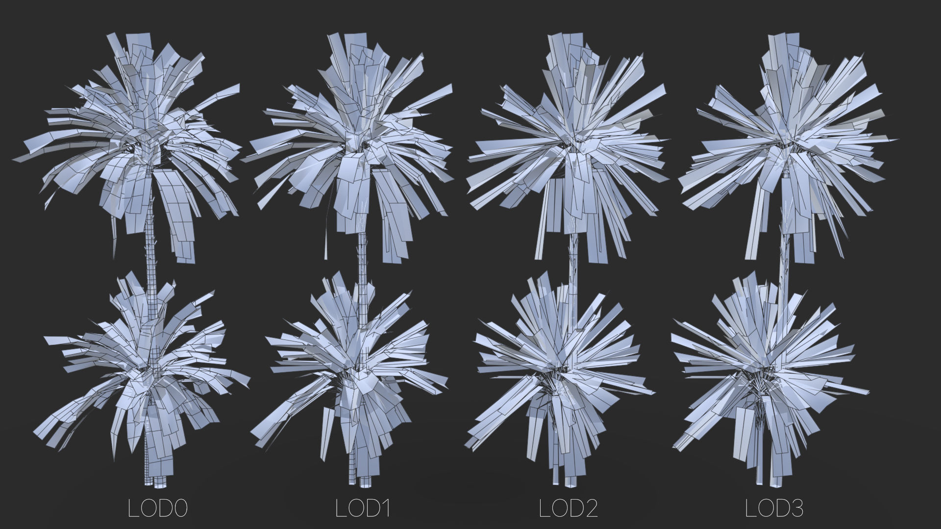 Phoenix Dactylifera Palm Tree Low-poly 3D model_18