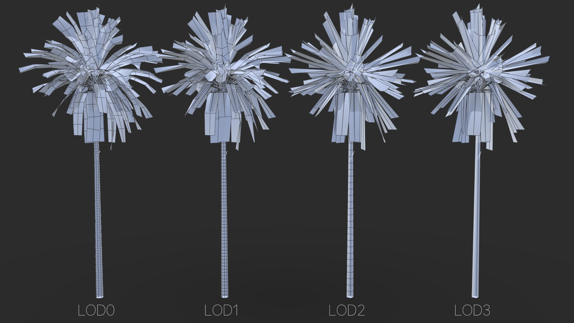 Phoenix Dactylifera Palm Tree Low-poly 3D model_17