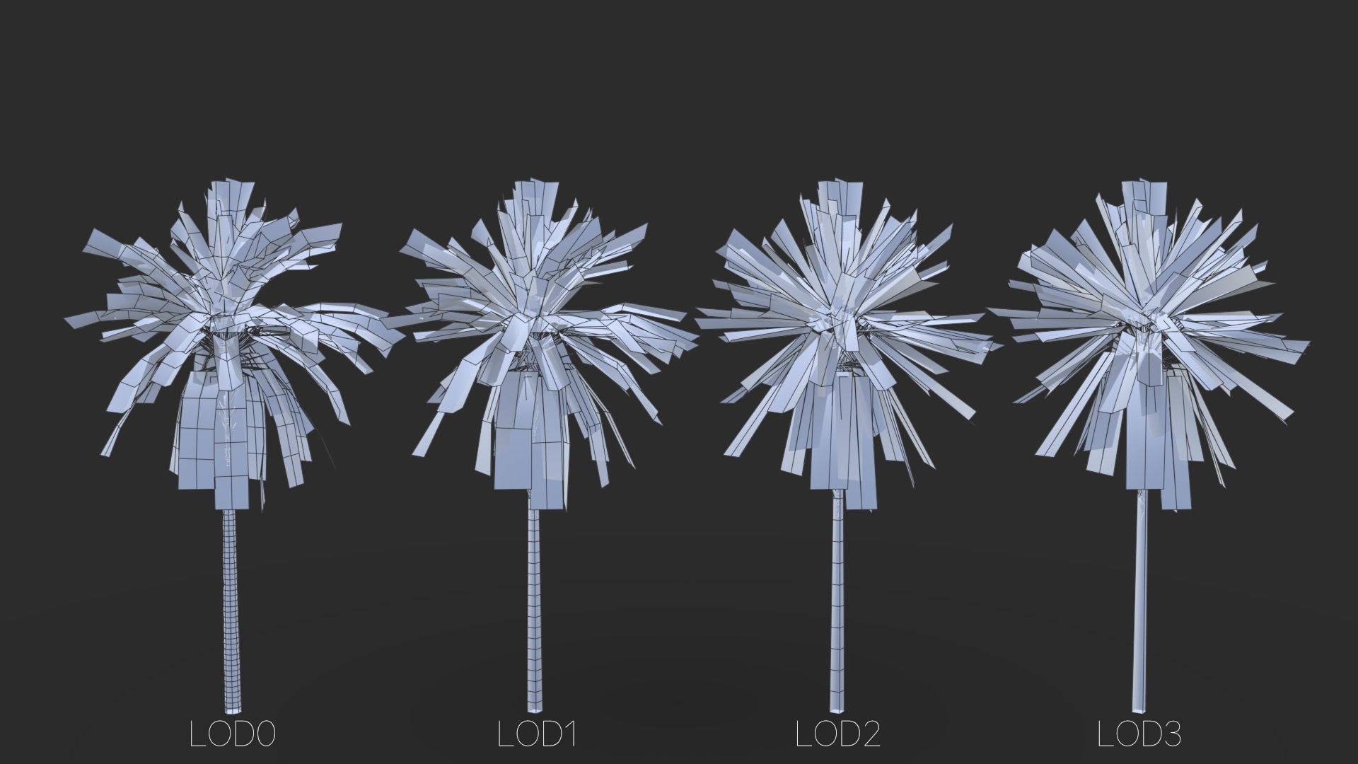 Phoenix Dactylifera Palm Tree Low-poly 3D model_16