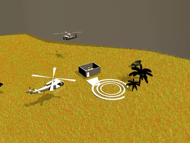 military camp Free low-poly 3D model