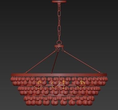 Bling Large Chandelier 3D model_8