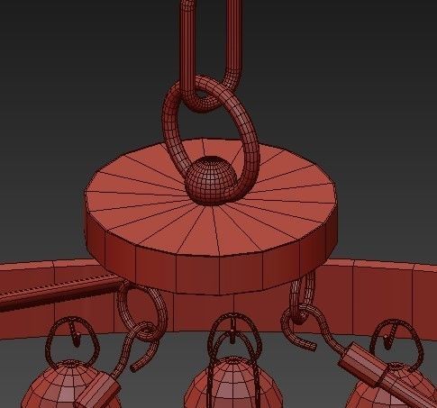 Bling Large Chandelier 3D model_4