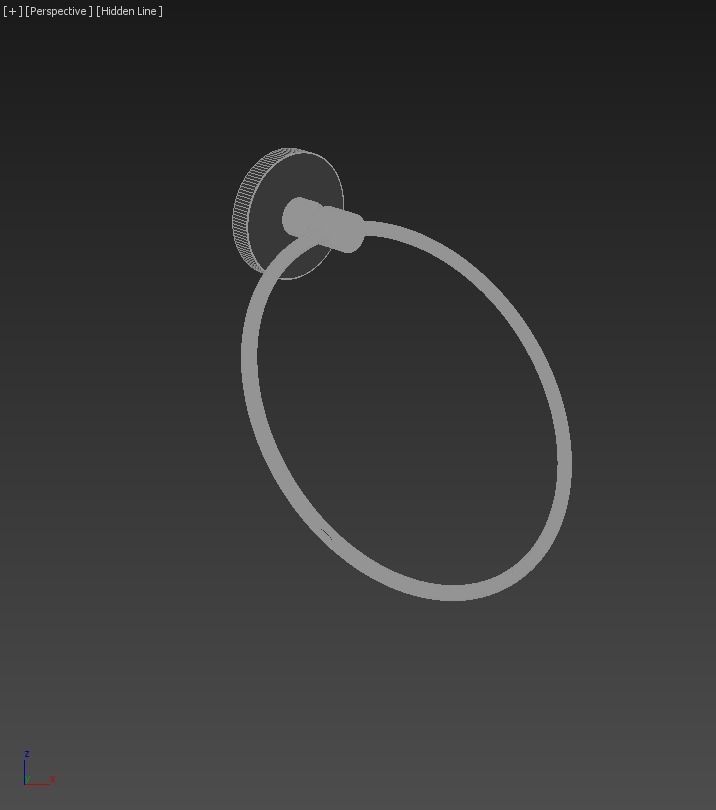 Rose Towel Round 3D model_1