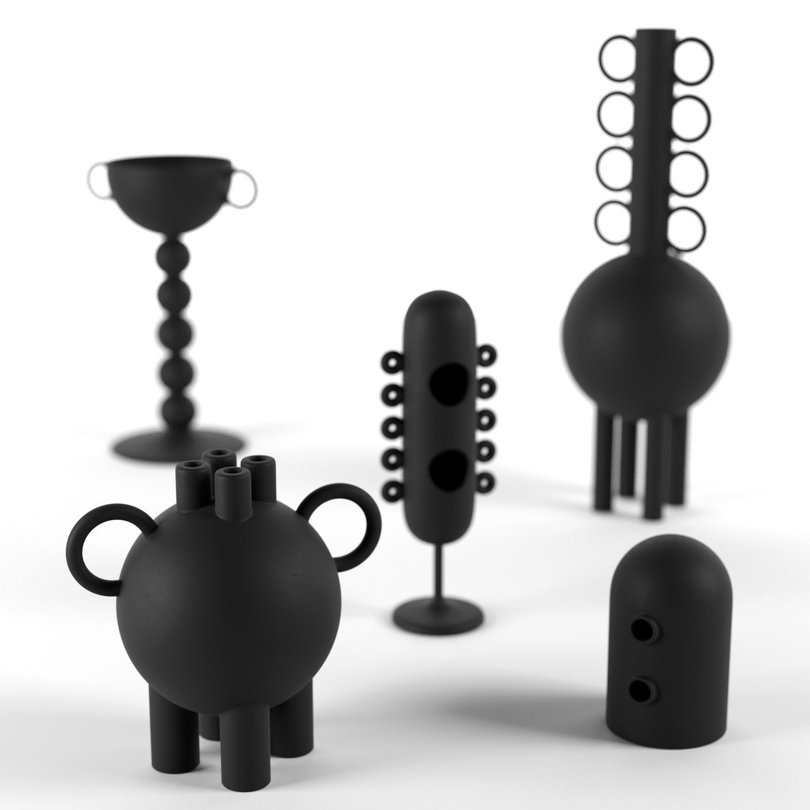 Les Noirs Decorative Objects 3D model_2