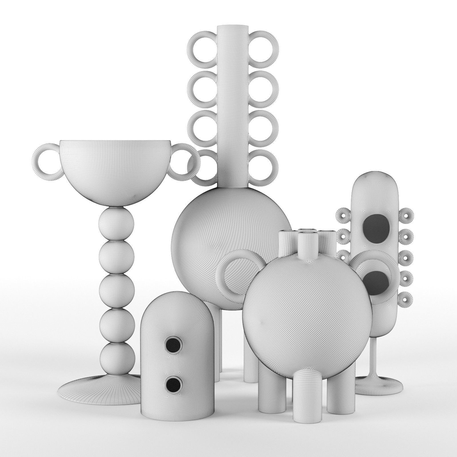 Les Noirs Decorative Objects 3D model_3