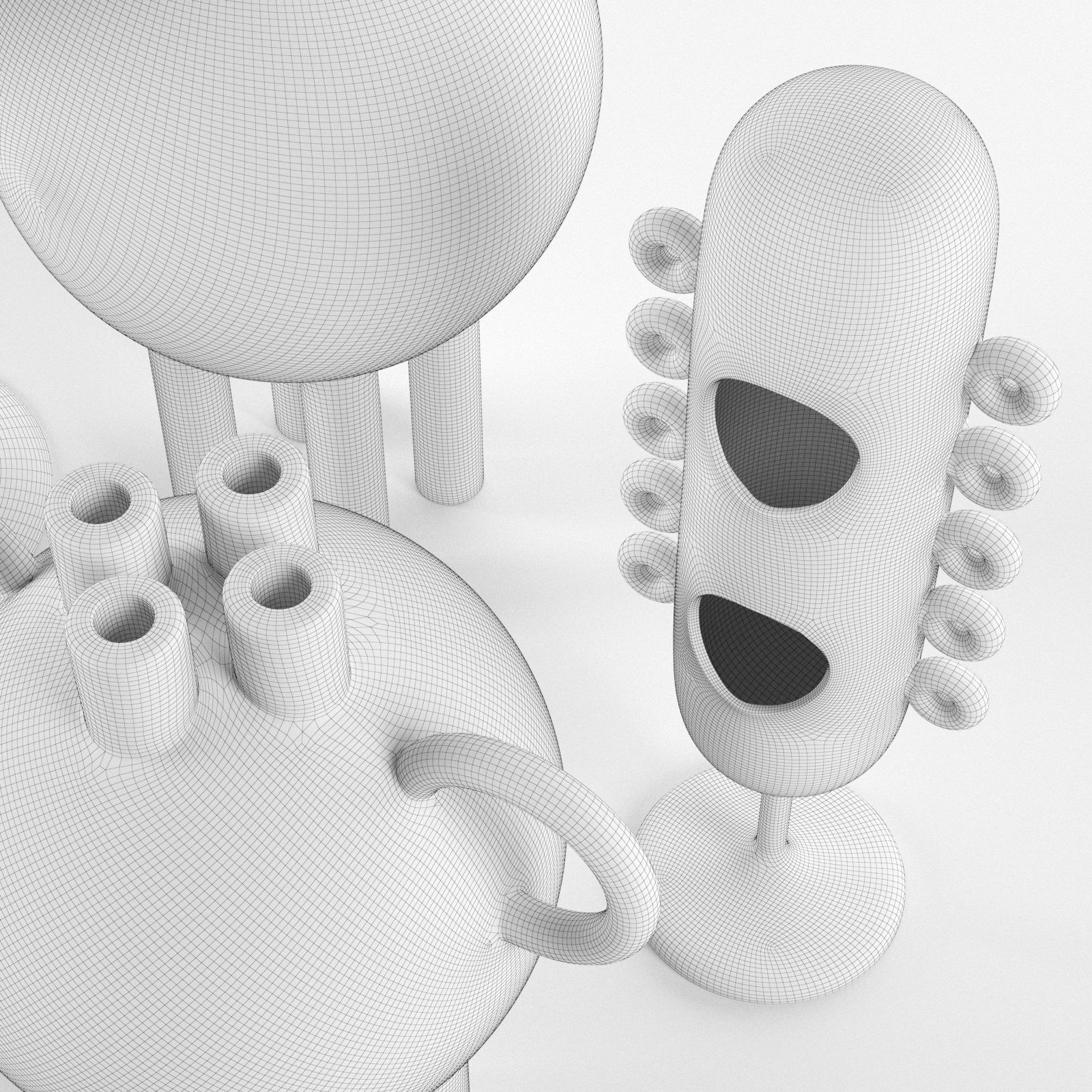 Les Noirs Decorative Objects 3D model_4