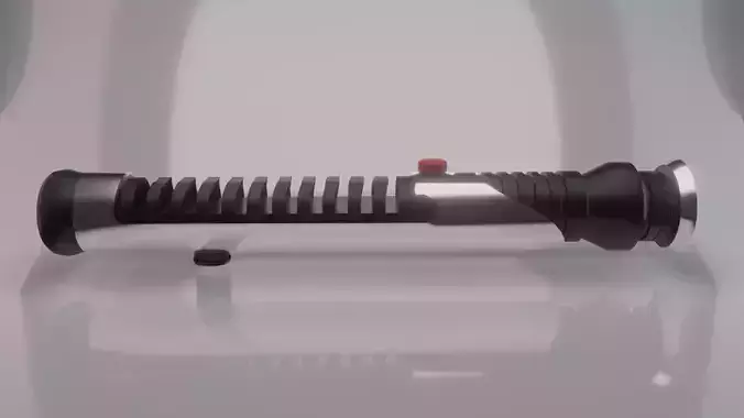 Qui Gon Jinn Lightsaber Low-poly 3D model