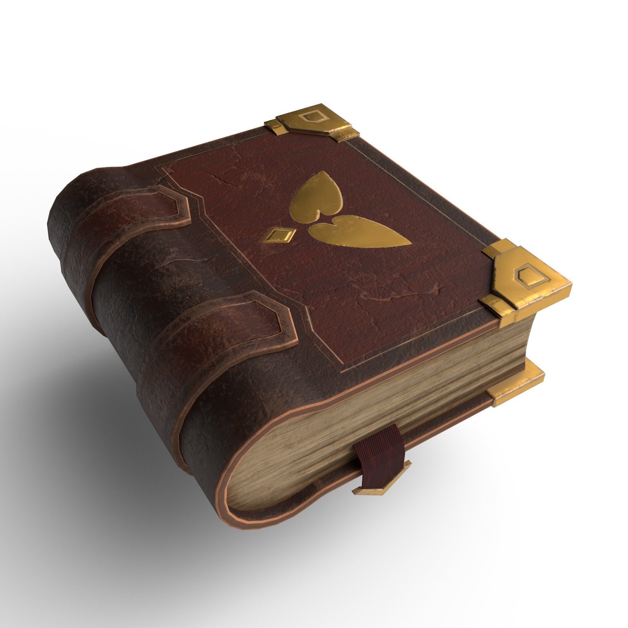 Stylized Book Low-poly 3D model_5