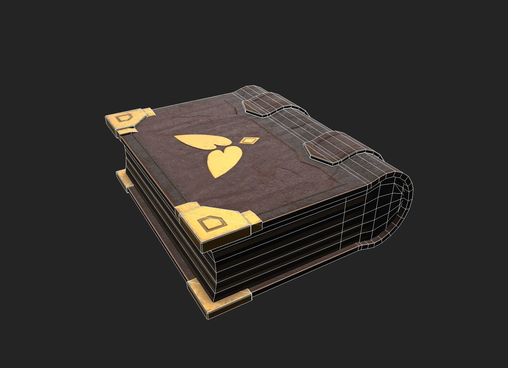 Stylized Book Low-poly 3D model_14
