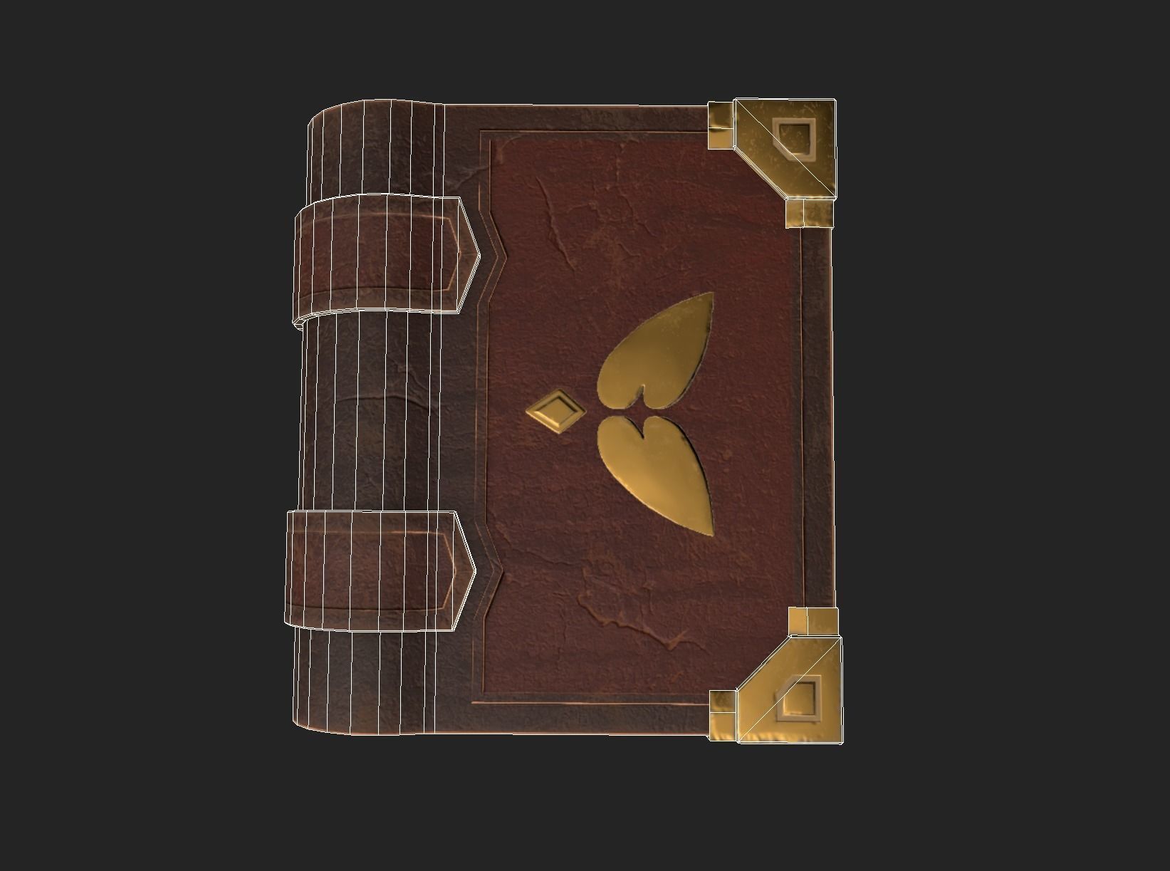 Stylized Book Low-poly 3D model_9