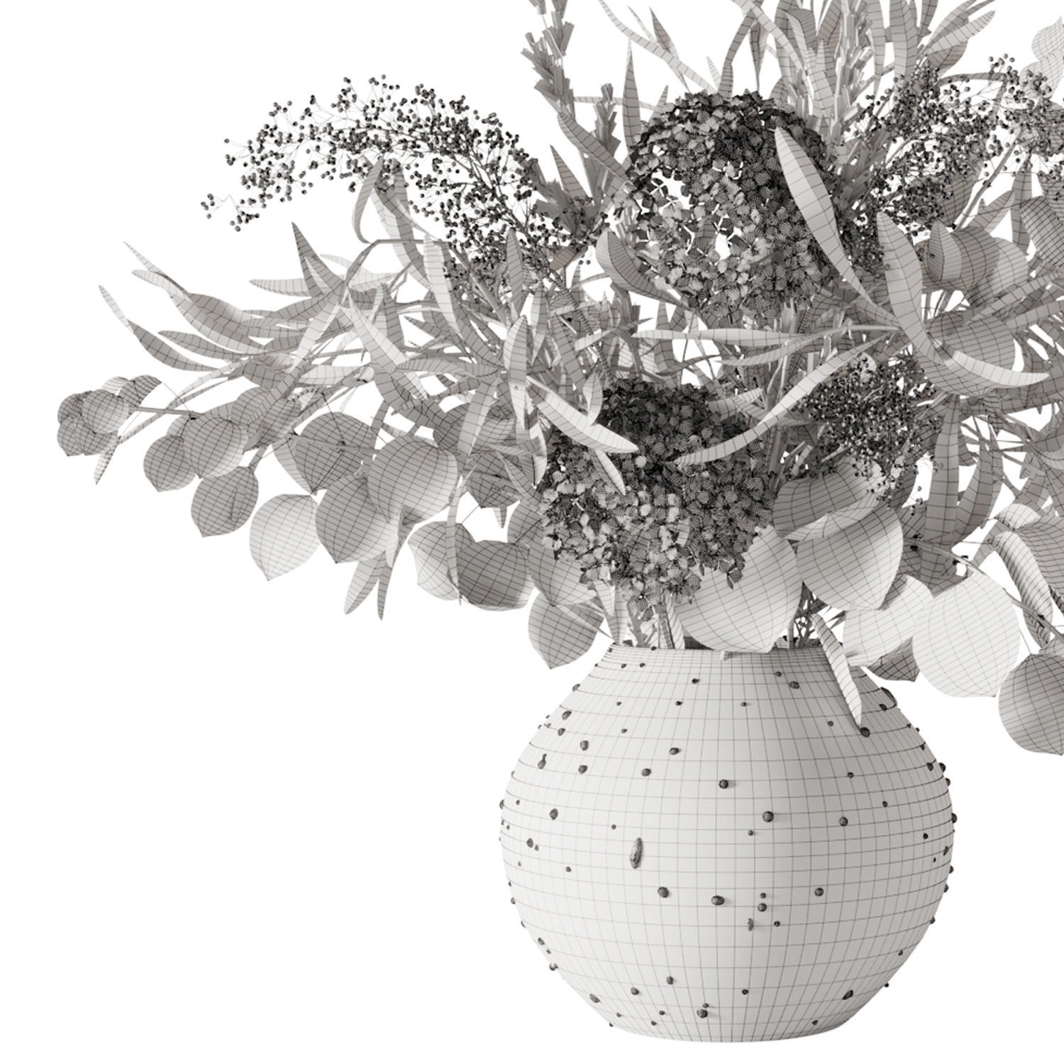 Bouquet of spring flowers 3D model_5