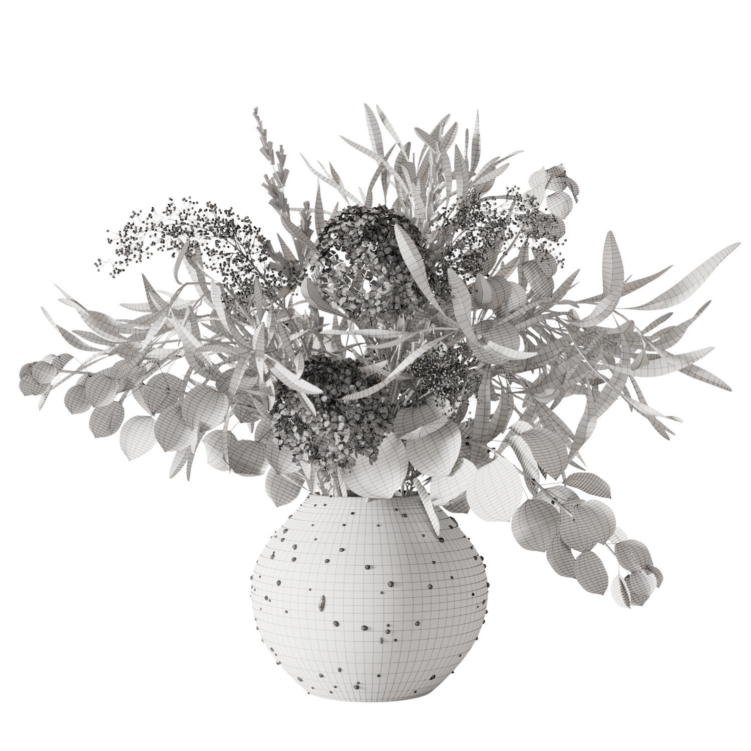 Bouquet of spring flowers 3D model_2