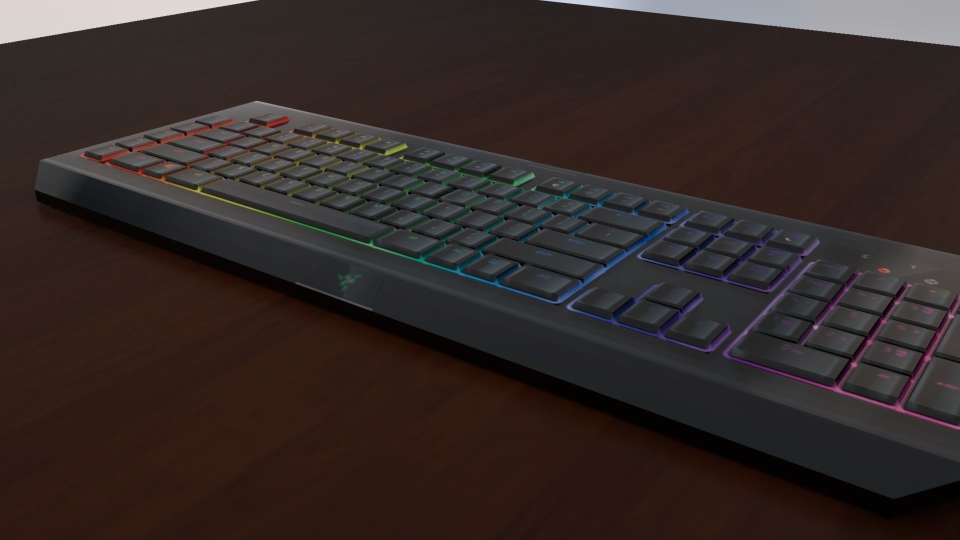 Computer Keyboard  Low-poly 3D model_2