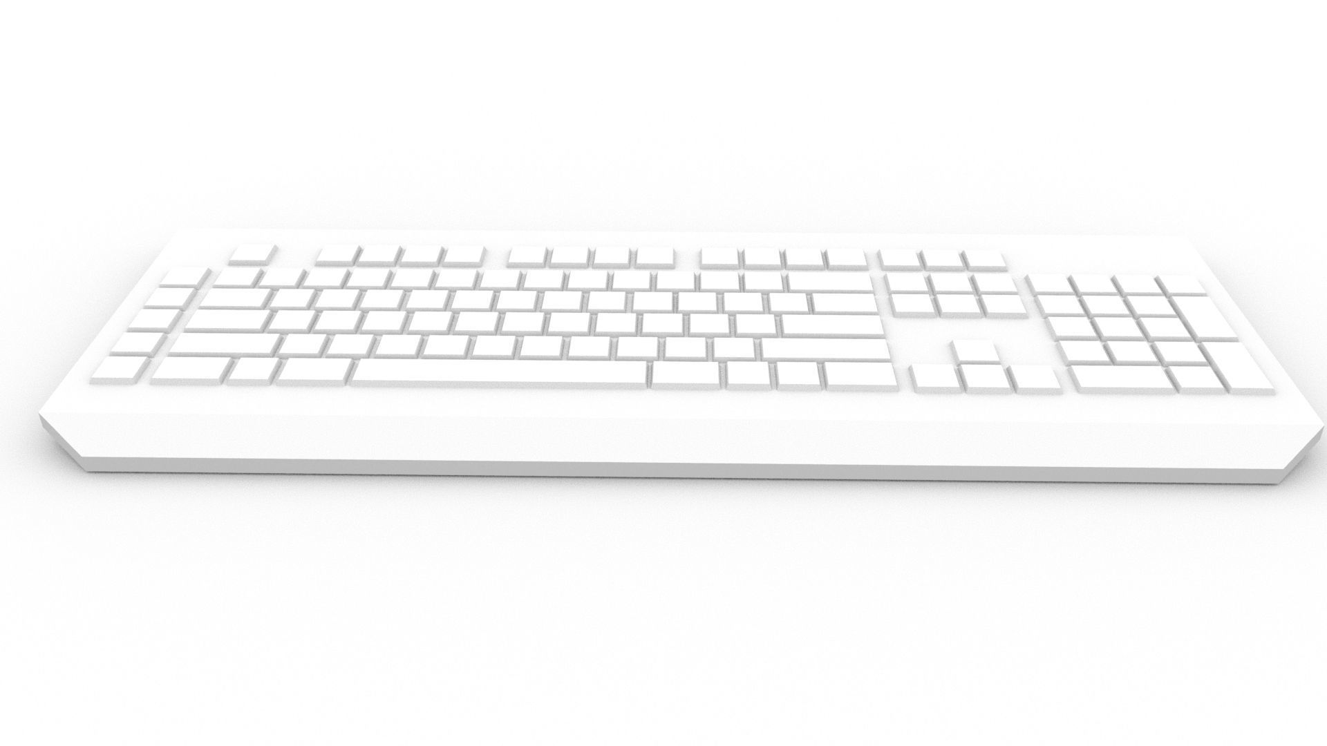 Computer Keyboard  Low-poly 3D model_4